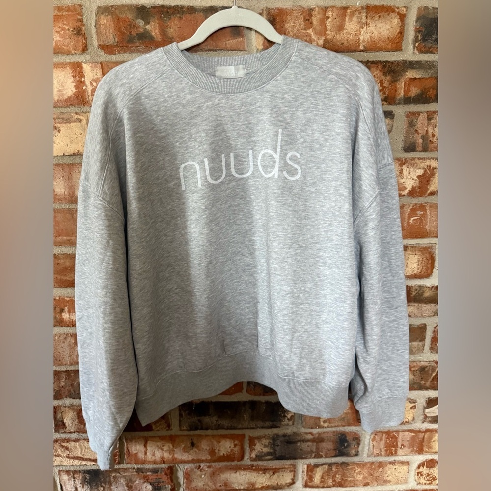 Nuuds Heather Gray Boston Crewneck Sweatshirt